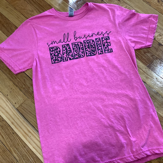 Women’s Small Tee “Small Business Baddie” Pink