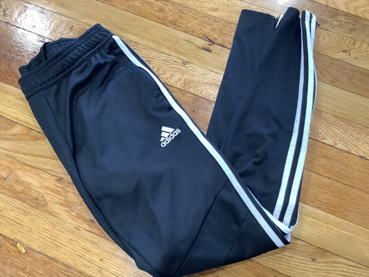 Women’s XS Adidas Athletic Pants, Black, White Tapred Leg