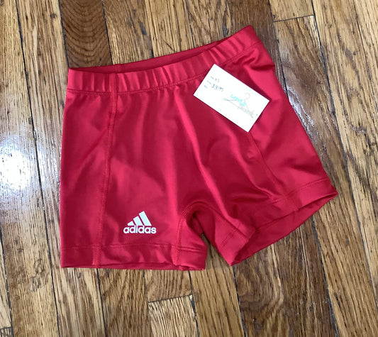 Women’s Size XS Athletic Biker Shorts Adidas Red
