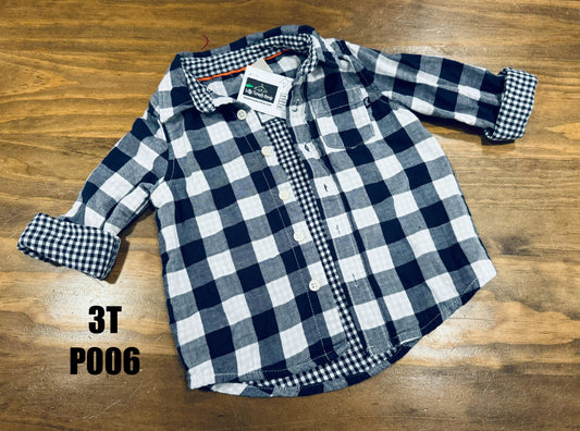 Boys 3T - Button Up Long Sleeve