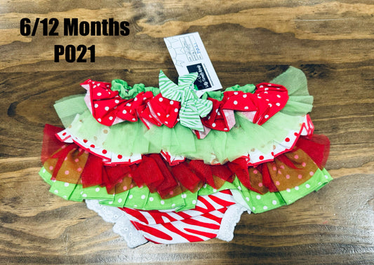 Girls 6/12 Month - Christmas Bloomers