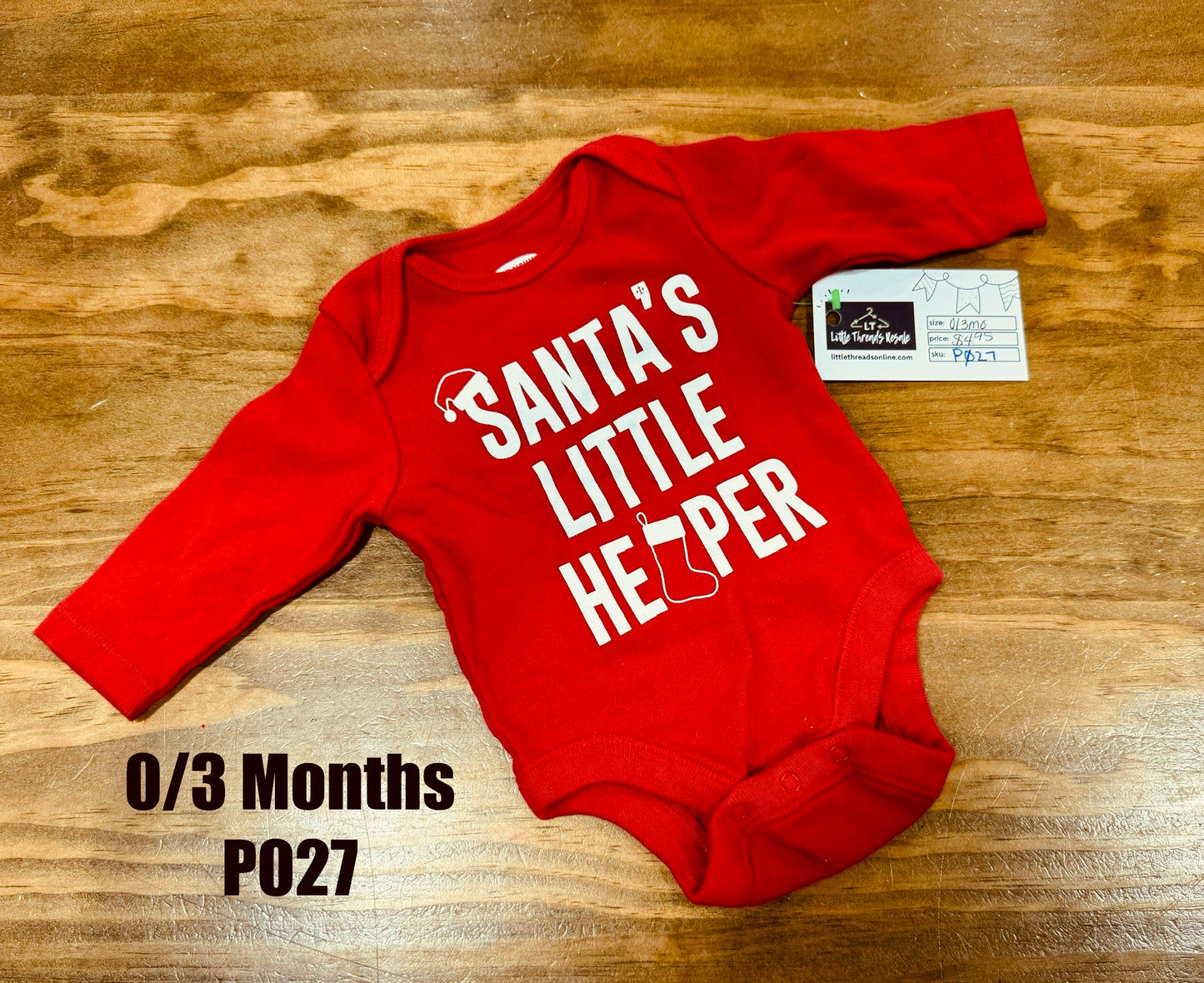 0/3 Month - Santa’s Helper Onesie