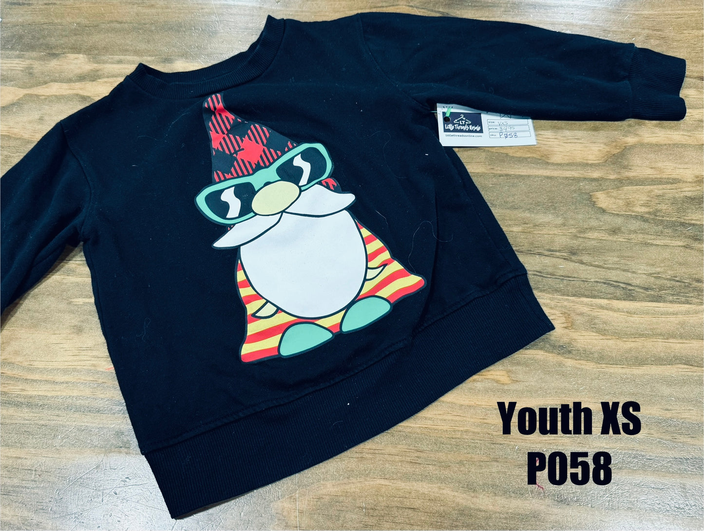 Youth XS - Christmas Gnome Crew Neck