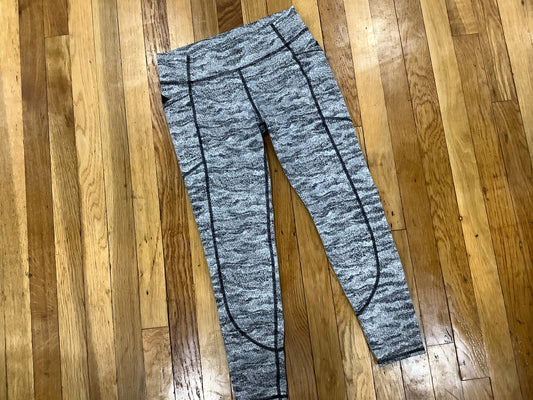 XL 14/16 Girl’s Leggings, Grey/Black