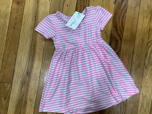 18 Months Girl’s Dress, Pink/White Striped