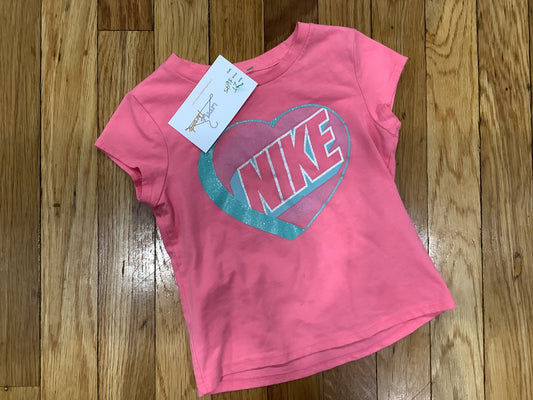 2T Girl’s Nike Tee, Pink w/ Heart